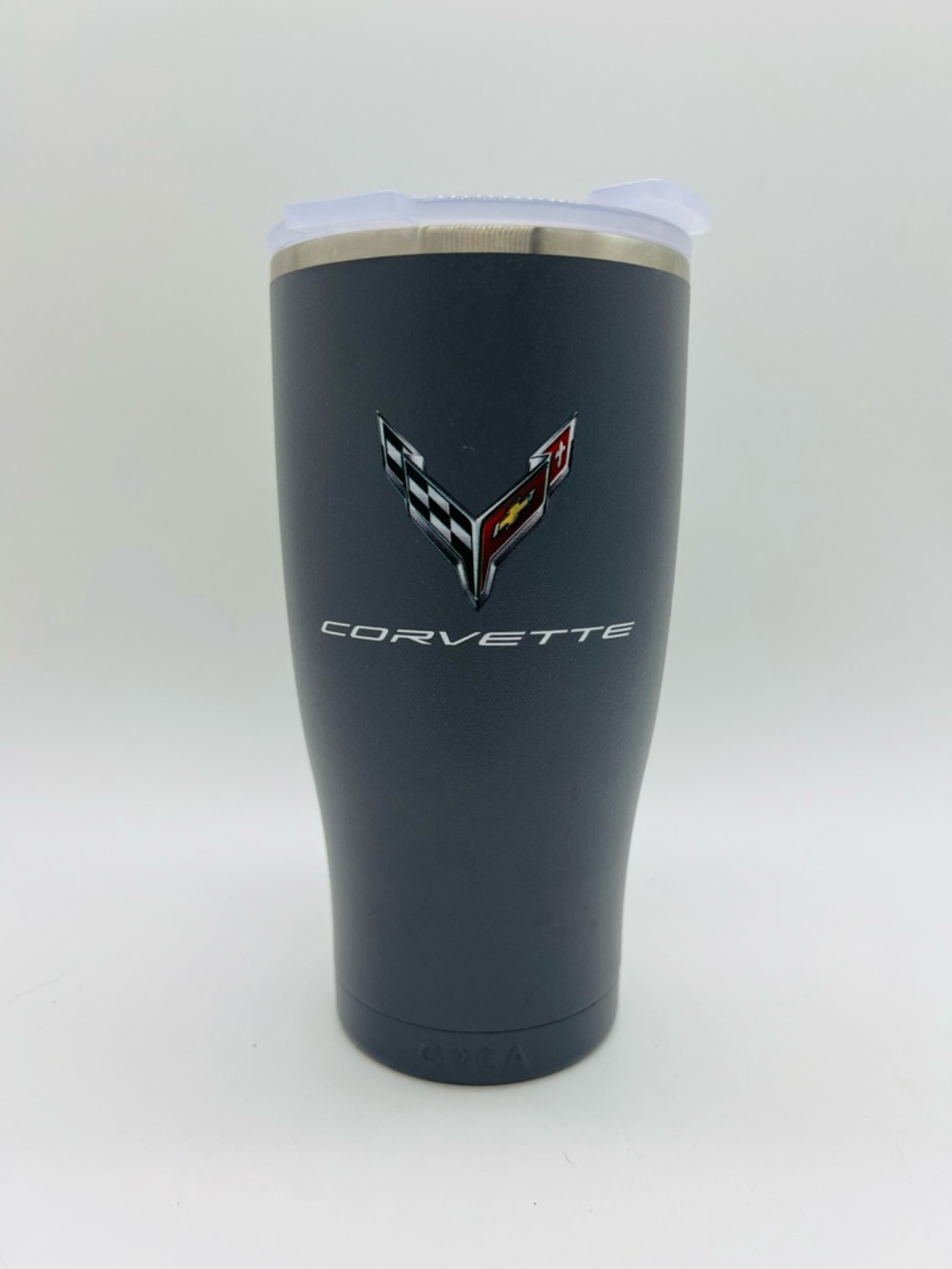 ORCA Stainless Steel Travel Tumbler - Gray With Corvette Motif